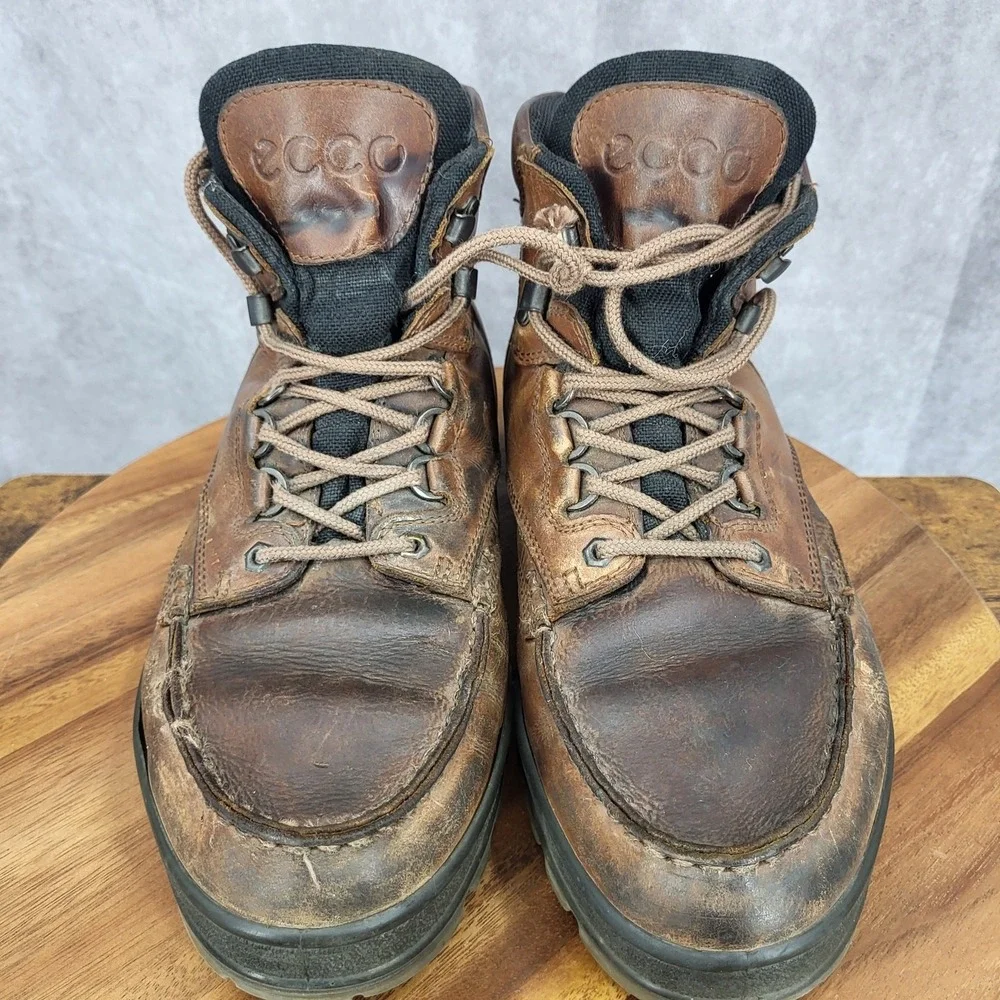 Ecco‎ Track II Hiking Boots Mens 46 U.S. 12 / 12.5 Brown Leather Waterproof